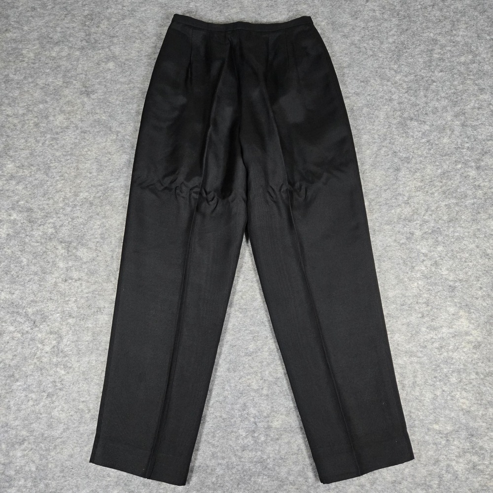 Talbots Womens Black Silk Wool Blend Straight Leg Dress Pants Size 6P - Picture 4 of 7